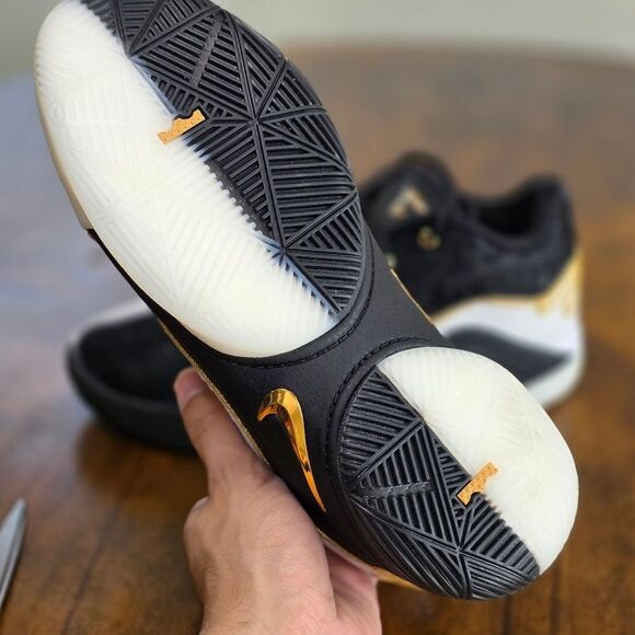 Nike LeBron XXII BHM Black White Basketball Shoes Gold HV8616-100 Women's 8.5 LE - Picture 13 of 16